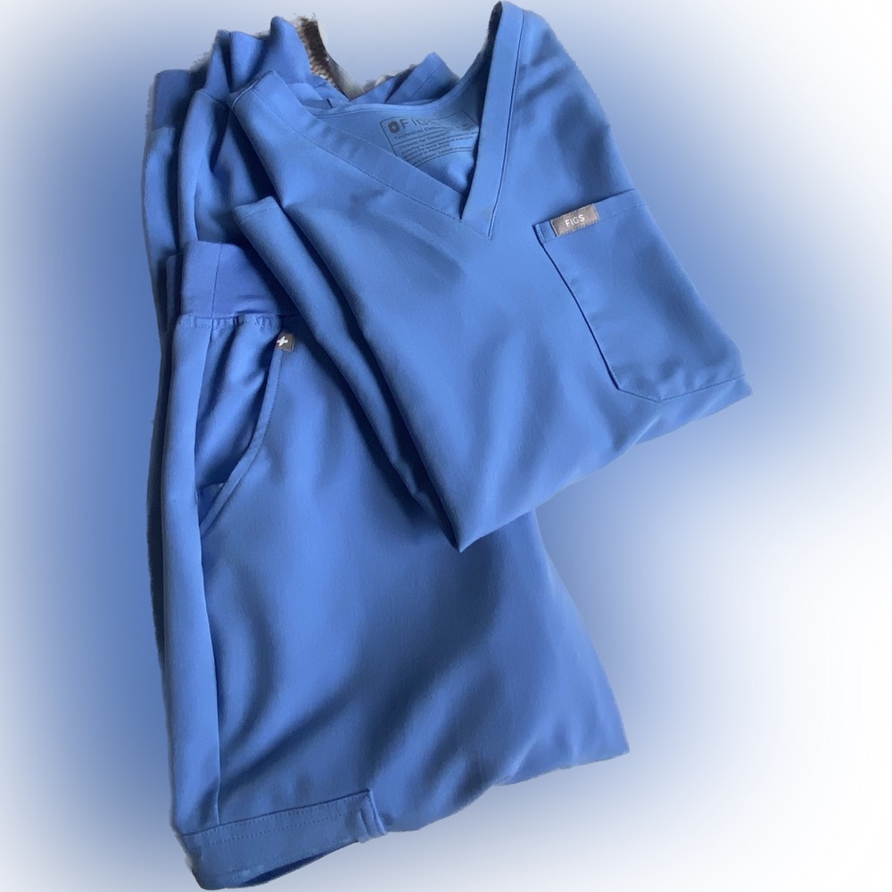 Figs Scrub Set light blue